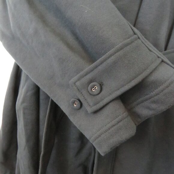 NWT $248 Skims Size Small Boyfriend Fleece Oversized Trench Coat In Washed Onyx - Picture 8 of 12
